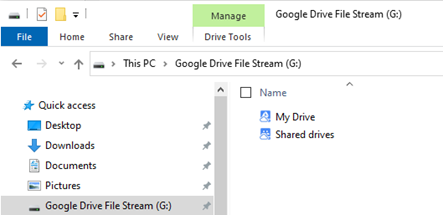 Drive File Stream Using Product Step 1